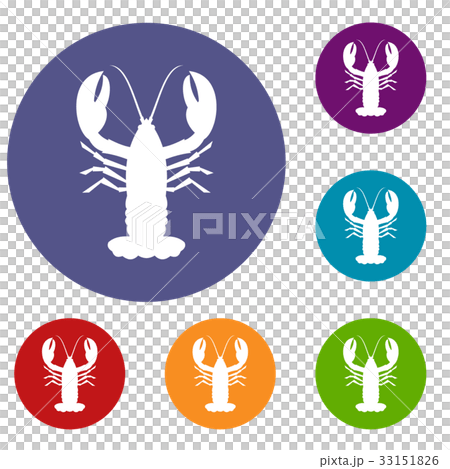 Crayfish icons set Crayfish icons set 33151826