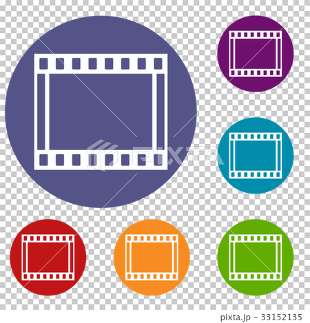 Film with frames movie icons set - Stock Illustration [33152135] - PIXTA