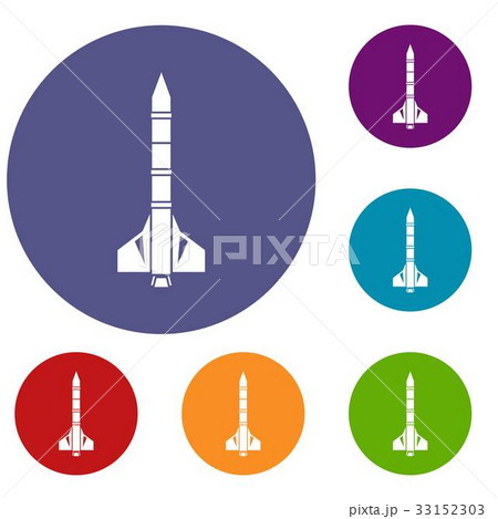 Atomic rocket icons set Atomic rocket icons set 33152303