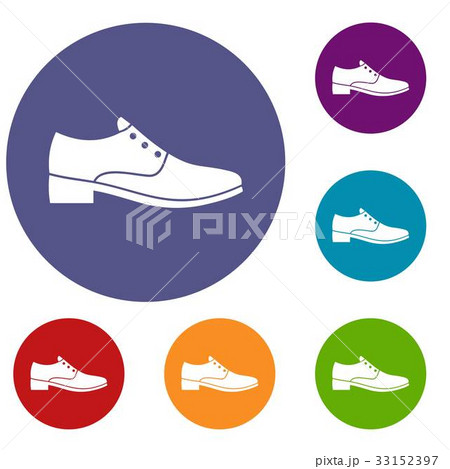 Men shoe icons set 33152397