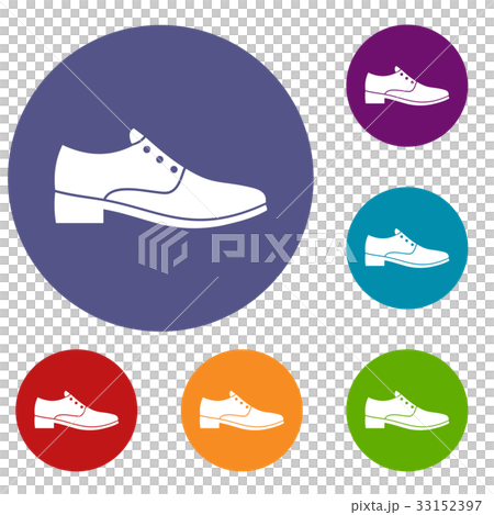 Men shoe icons set 33152397