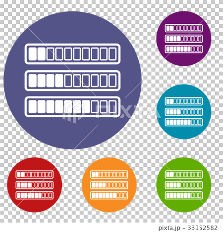 Sign horizontal columns download online icons set 33152582