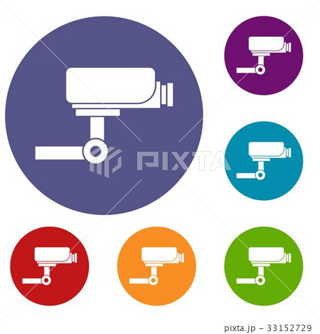 CCTV camera icons set CCTV camera icons set 33152729