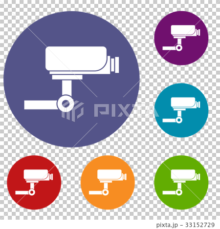 CCTV camera icons set CCTV camera icons set 33152729