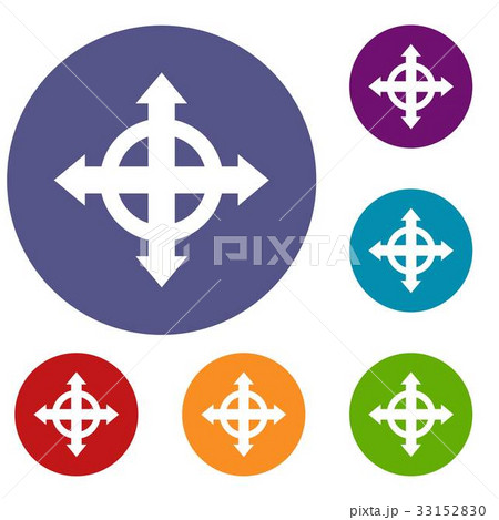 Arrows target icons set 33152830