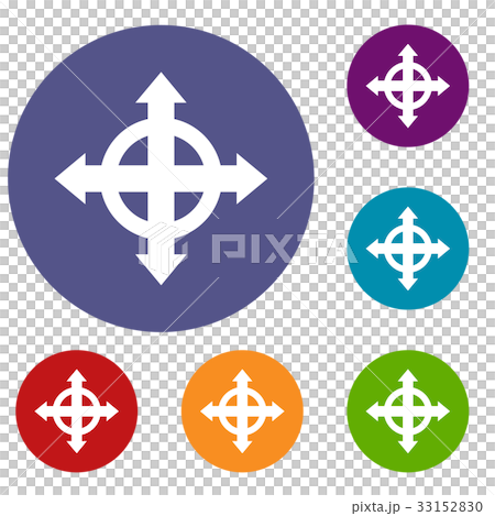 Arrows target icons set 33152830