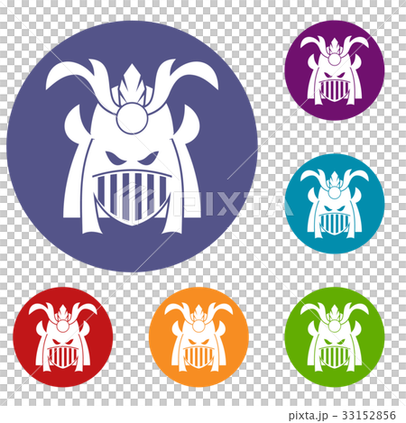 Tribal helmet icons set Tribal helmet icons set 33152856