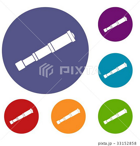 Spyglass icons set Spyglass icons set 33152858