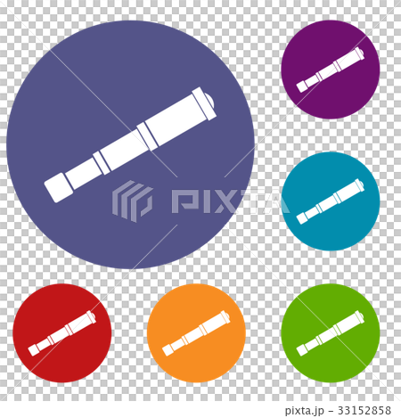 Spyglass icons set Spyglass icons set 33152858