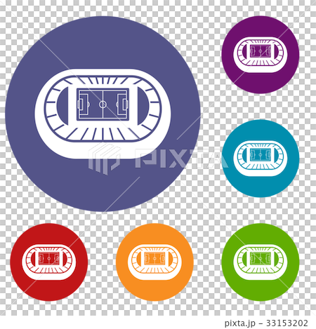 Stadium top view icons set Stadium top view icons set 33153202