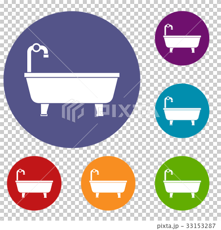 Bathtub icons set - Stock Illustration [33153287] - PIXTA