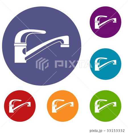 Water tap icons set 33153332