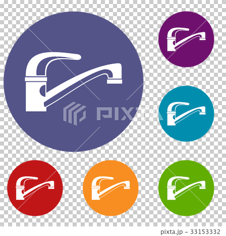 Water tap icons set 33153332