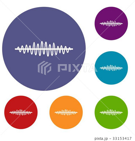 Sound wave icons set 33153417