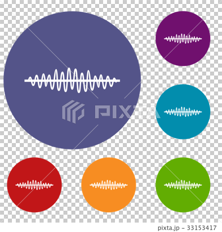 Sound wave icons set 33153417