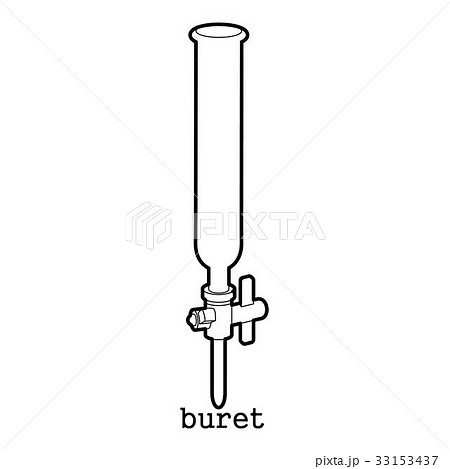 laboratory buret icon outlineのイラスト素材 33153437 pixta