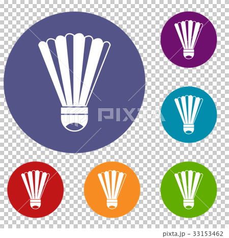 Shuttlecock icons set Shuttlecock icons set 33153462