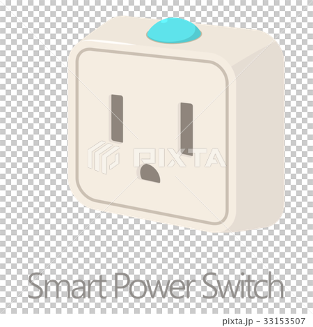 Smart power switch icon, cartoon style 33153507