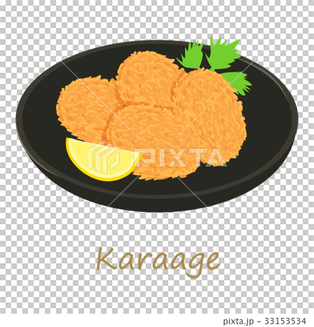 Karaage icon, cartoon style 33153534