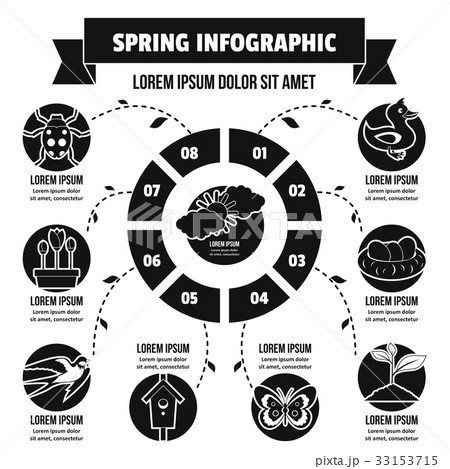 Spring infographic concept, simple style Spring infographic concept, simple style 33153715