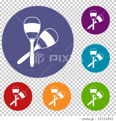 Maracas icons set Maracas icons set 33153842
