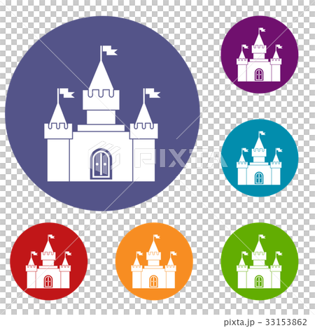 Fortress icons set 33153862