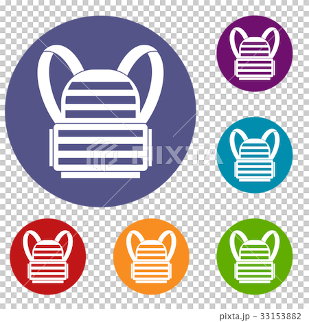 Military backpack icons set - Stock Illustration [33153882] - PIXTA