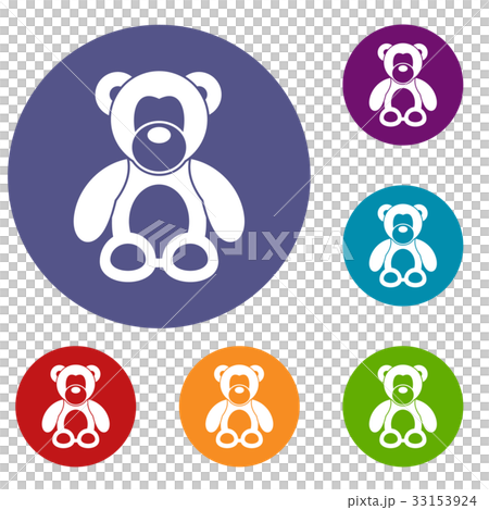 Teddy bear icons set Teddy bear icons set 33153924