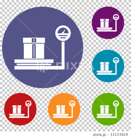 Shop scales icons set Shop scales icons set 33153929