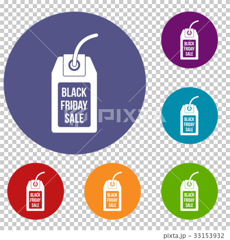 Black Friday sale tag icons set Black Friday sale tag icons set 33153932