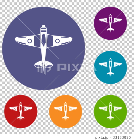 Military fighter plane icons set Military fighter plane icons set 33153950