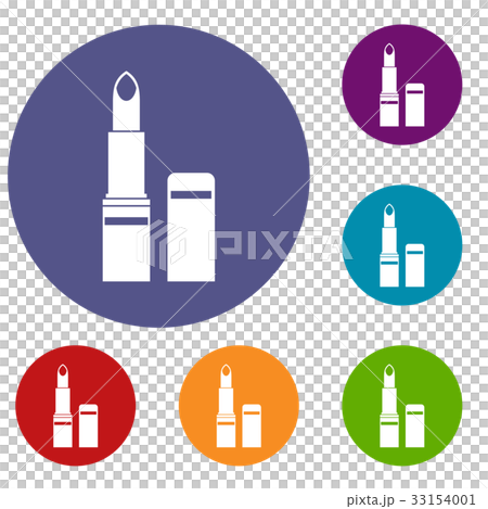 Lipstick icons set 33154001