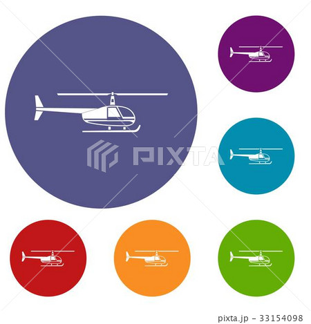 Helicopter icons set 33154098