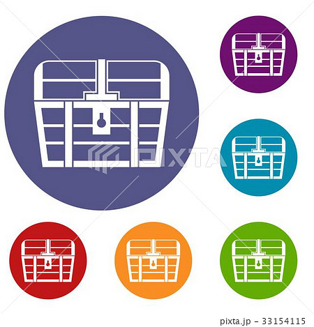 Chest icons set 33154115