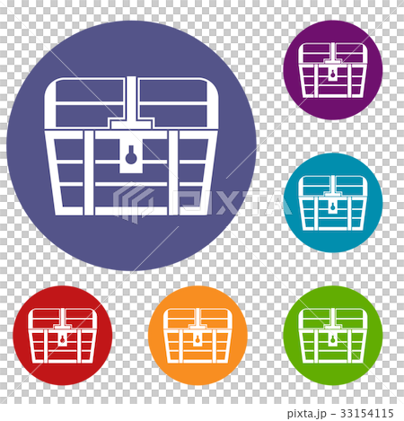 Chest icons set 33154115