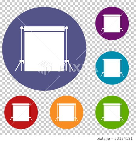 Studio backdrop icons set - Stock Illustration [33154151] - PIXTA