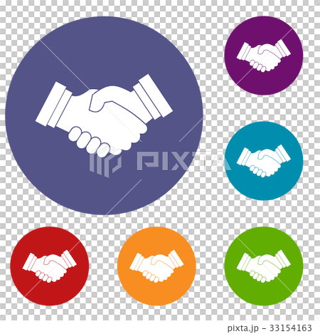 Business handshake icons set Business handshake icons set 33154163