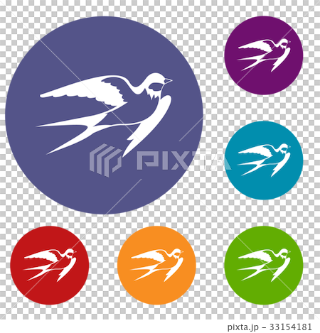 Barn swallow icons set 33154181