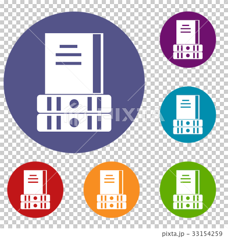 Three books icons set Three books icons set 33154259