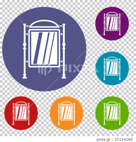 Advertising sign icons set Advertising sign icons set 33154260