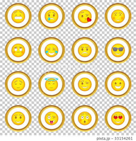 Smiles icons circle Smiles icons circle 33154261