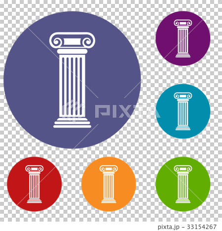 Roman column icons set Roman column icons set 33154267