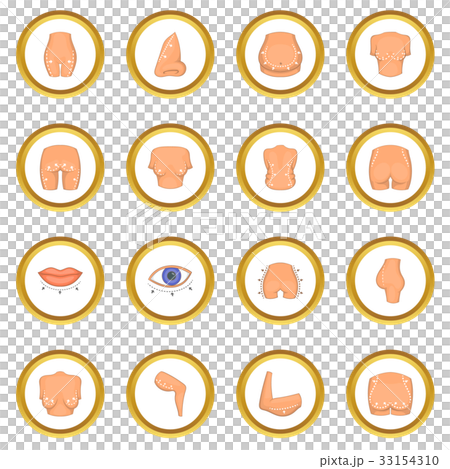 Plastic surgeon icons circle Plastic surgeon icons circle 33154310