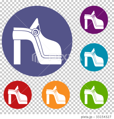 Women shoe icons set 33154327