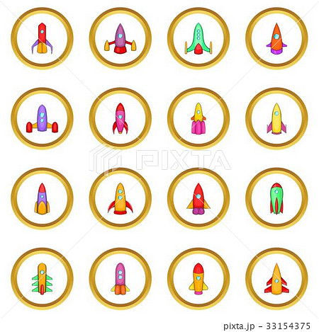 Rockets icons circle Rockets icons circle 33154375