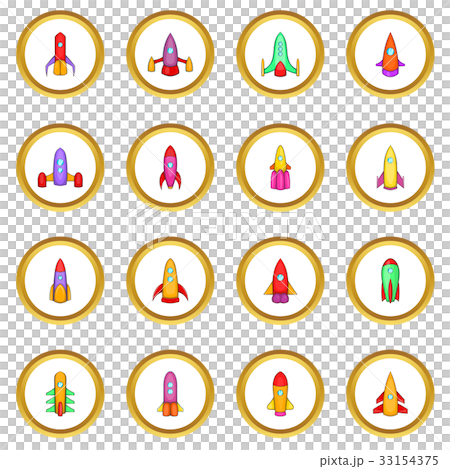 Rockets icons circle Rockets icons circle 33154375
