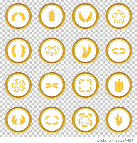 Ear corn icons circle Ear corn icons circle 33154494