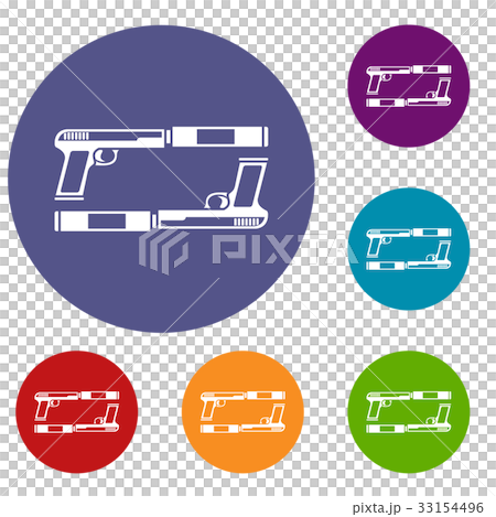Gun icons set Gun icons set 33154496