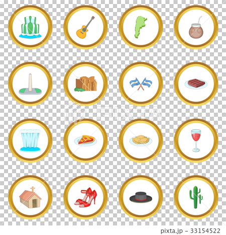 Argentina travel icons circle Argentina travel icons circle 33154522