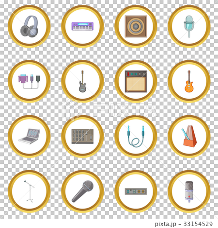 Recording studio icons circle - Stock Illustration [33154529] - PIXTA